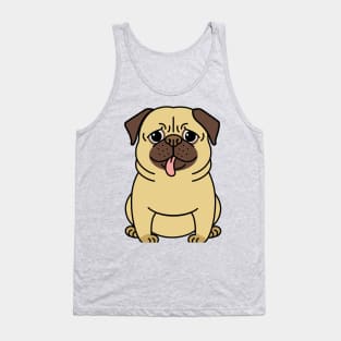 Crazy Pug Design Tank Top